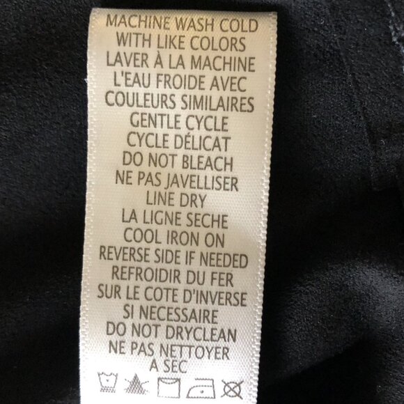 Max Studio Faux Suede Open Front Draped Jacket Black Size S Pocket Stretchy - Picture 13 of 15